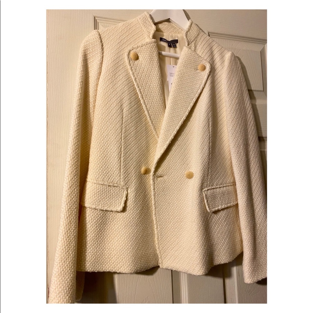 VINCE Wool-Boulce Blend Blazed Jacket